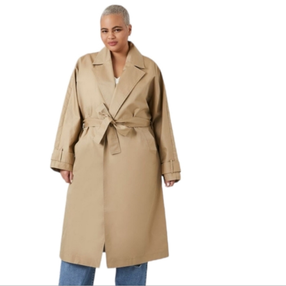 Forever 21 plus size tie-waist trench coat - Picture 5 of 8